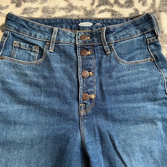 Old Navy Denim - Old Navy Button Fly High Rise Flare Jeans